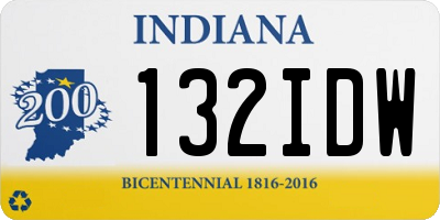 IN license plate 132IDW