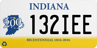IN license plate 132IEE