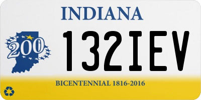 IN license plate 132IEV
