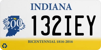IN license plate 132IEY
