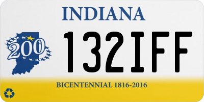 IN license plate 132IFF