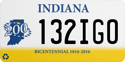 IN license plate 132IGO