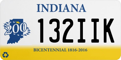 IN license plate 132IIK