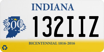 IN license plate 132IIZ