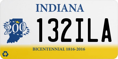 IN license plate 132ILA