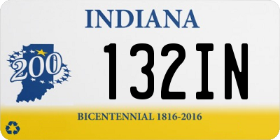 IN license plate 132IN