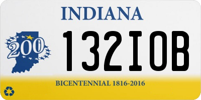IN license plate 132IOB