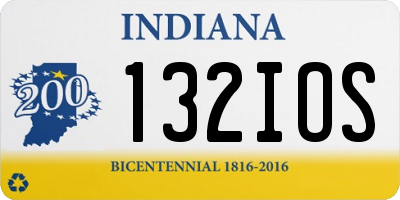 IN license plate 132IOS