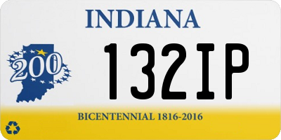 IN license plate 132IP