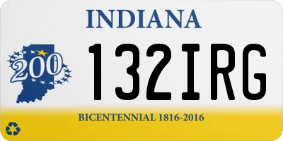 IN license plate 132IRG