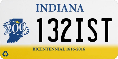 IN license plate 132IST