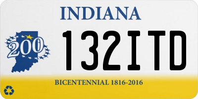 IN license plate 132ITD