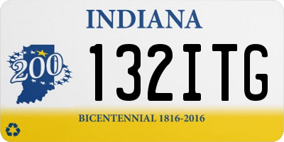IN license plate 132ITG