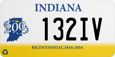IN license plate 132IV