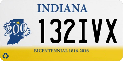 IN license plate 132IVX