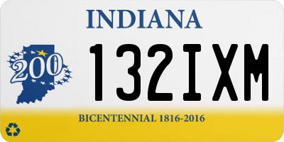 IN license plate 132IXM