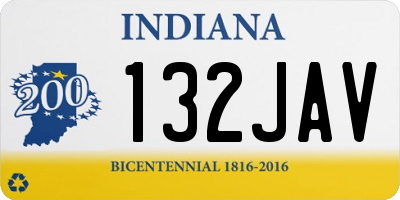 IN license plate 132JAV