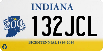 IN license plate 132JCL