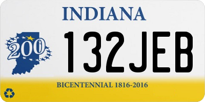 IN license plate 132JEB