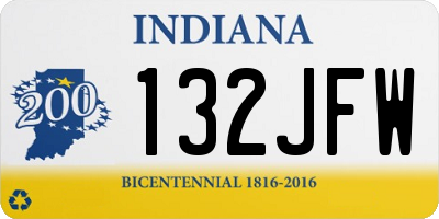IN license plate 132JFW