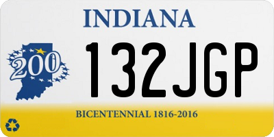 IN license plate 132JGP