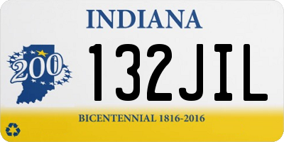 IN license plate 132JIL