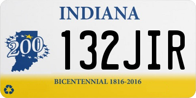 IN license plate 132JIR