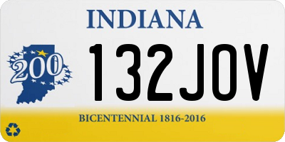 IN license plate 132JOV