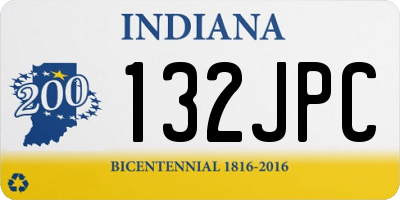 IN license plate 132JPC