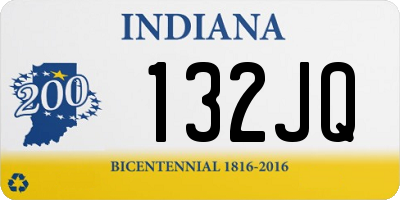 IN license plate 132JQ