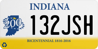 IN license plate 132JSH