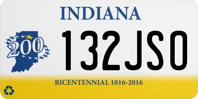 IN license plate 132JSO