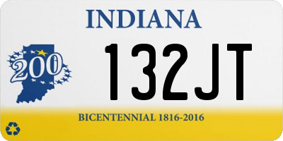 IN license plate 132JT