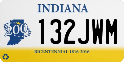IN license plate 132JWM
