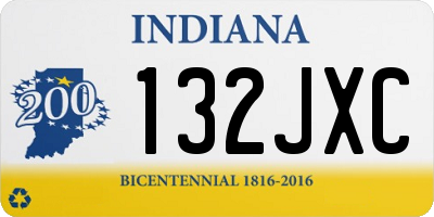 IN license plate 132JXC