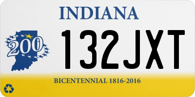 IN license plate 132JXT