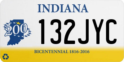 IN license plate 132JYC