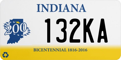 IN license plate 132KA