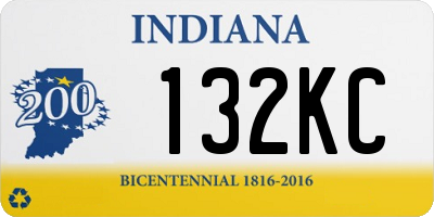 IN license plate 132KC