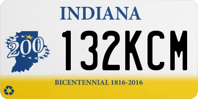 IN license plate 132KCM
