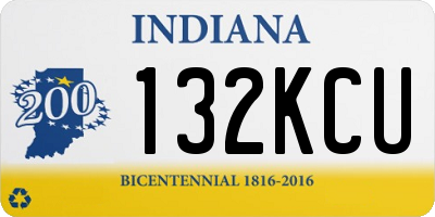 IN license plate 132KCU