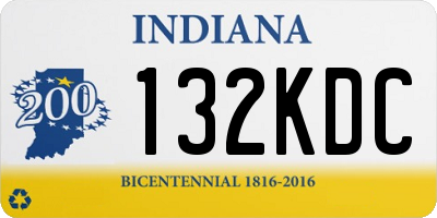 IN license plate 132KDC