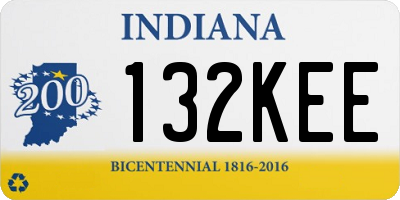 IN license plate 132KEE