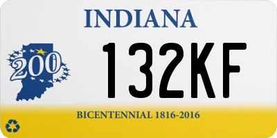 IN license plate 132KF