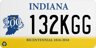 IN license plate 132KGG
