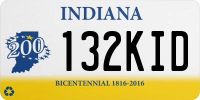 IN license plate 132KID