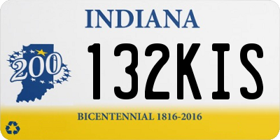 IN license plate 132KIS