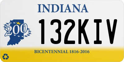 IN license plate 132KIV