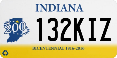 IN license plate 132KIZ