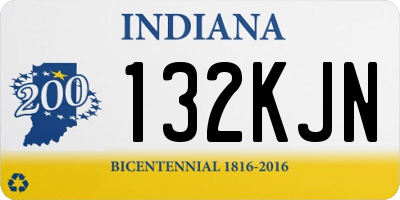 IN license plate 132KJN